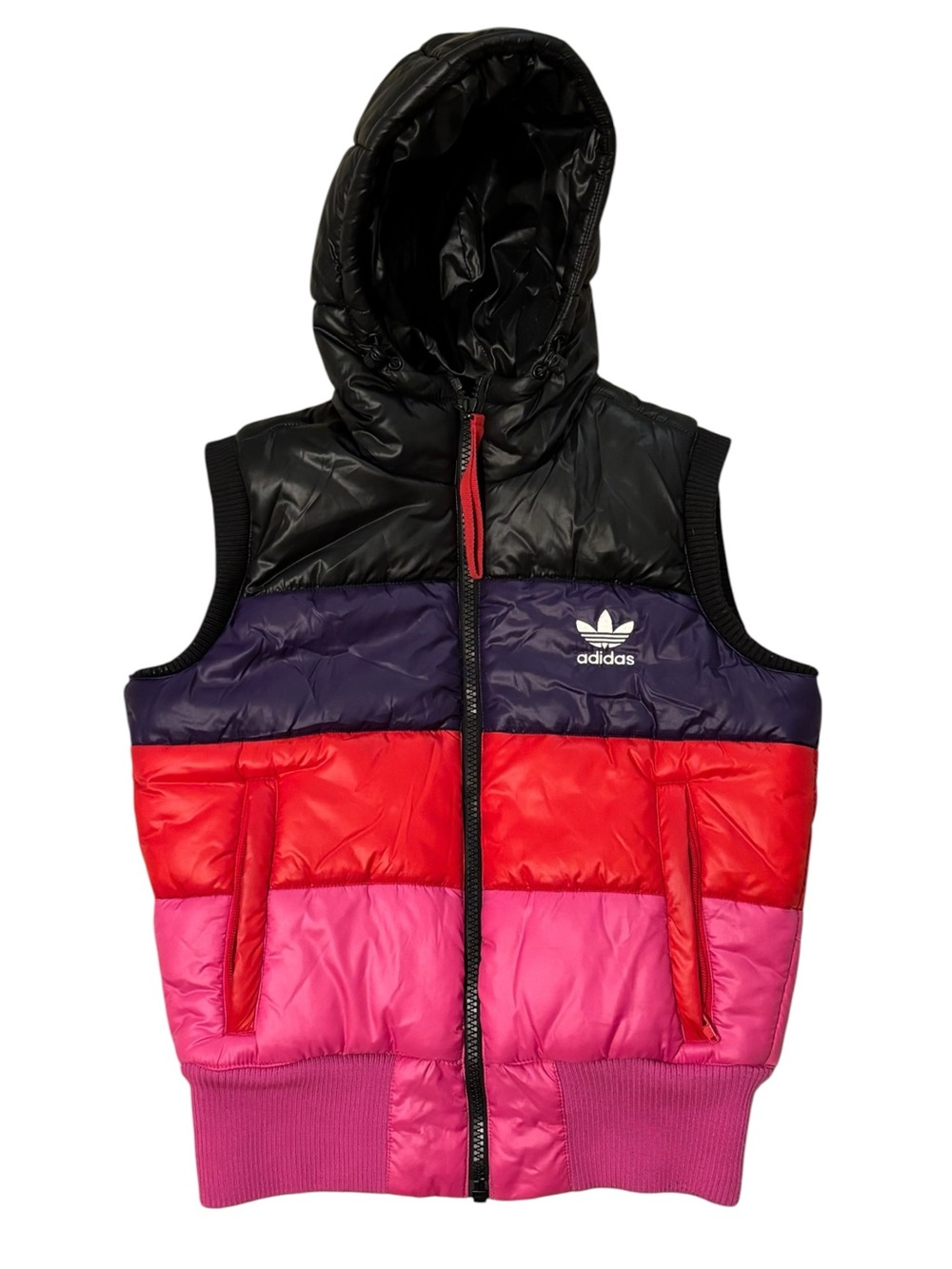 Adidas Originals Colorado Hooded Colorblock Puffer Vest Women’s S